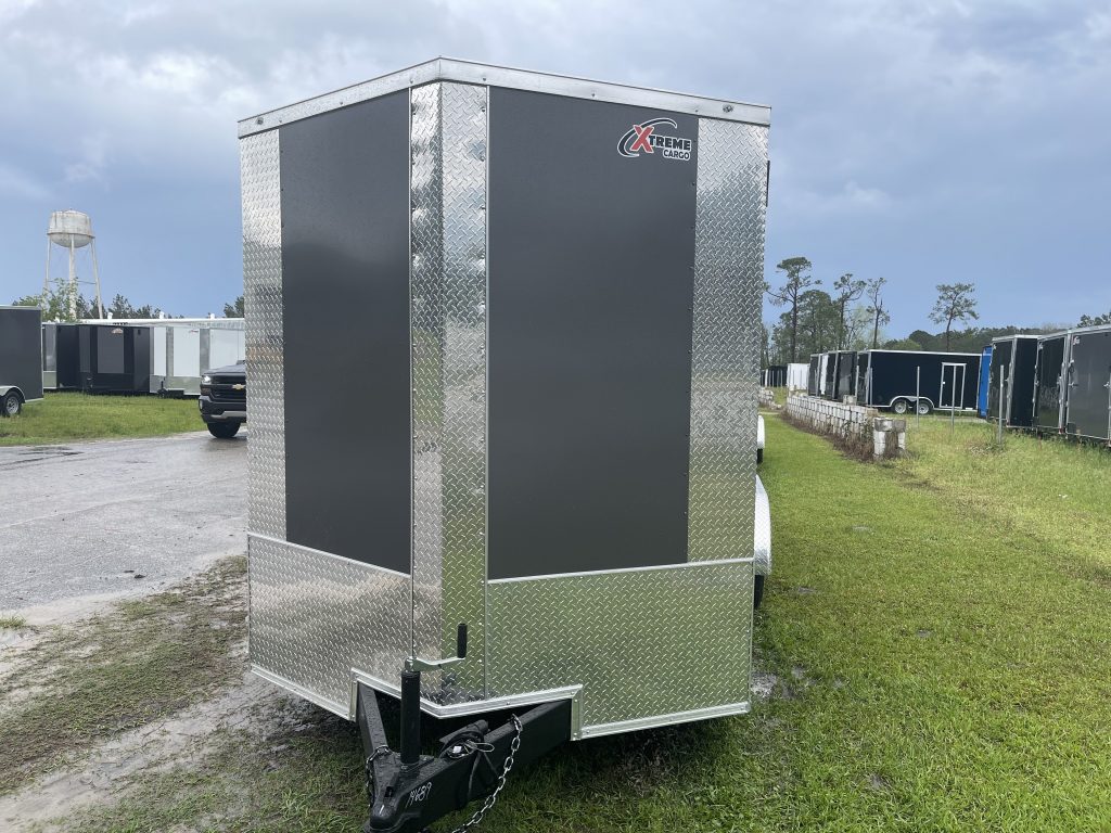 7 x 16 Charcoal Enclosed Trailer – Ready to Work