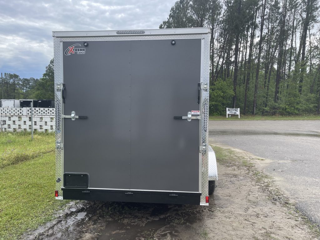 7 x 16 Charcoal Enclosed Trailer – Ready to Work