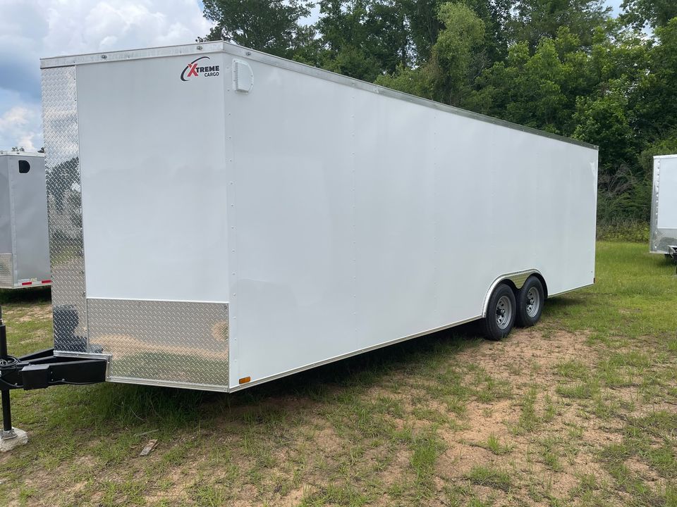 8.5′ x 24′ White Xtreme Tandem Axle Cargo Trailer for Sale in Douglas, GA – $8,350