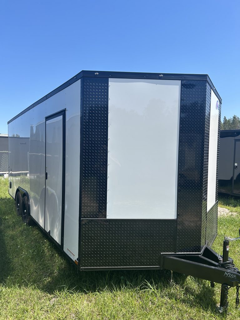 8.5×20 Enclosed Cargo Extreme Cargo .080 White Polycore/Blackout Package