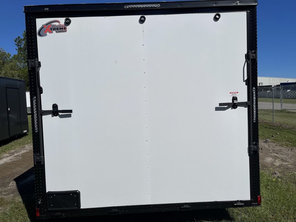 8.5 x 24 Xtreme Cargo Trailer | White/Blackout Poly-Core Exterior | 7 Foot Interior Height