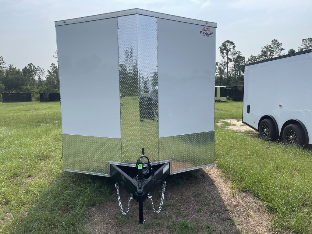 8.5 x 28 Cargo Trailer | Rock Solid Enclosed Trailer | White Polycore | Cargo Trailer Depot
