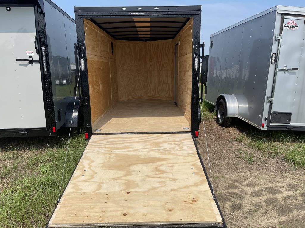 6 x 12 Rock Solid Trailer | Single Axle Charcoal Gray/Blackout Cargo Trailer