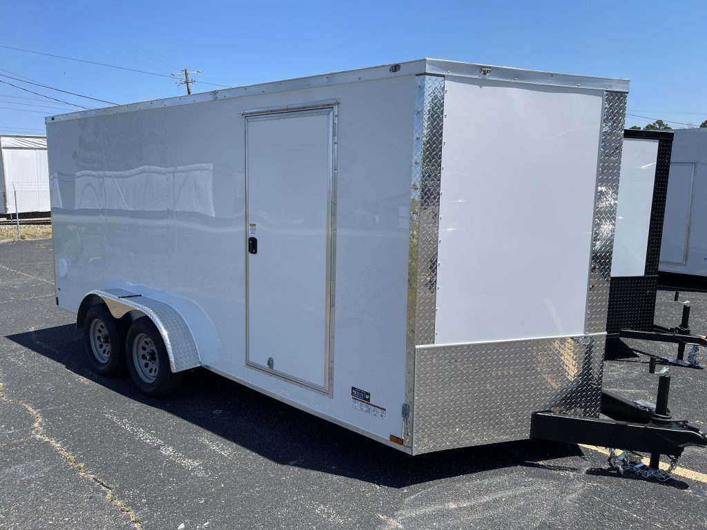 7 x 16 White Cargo Trailer | Tandem Axle Xtreme Enclosed Trailer | Cargo Trailer Depot
