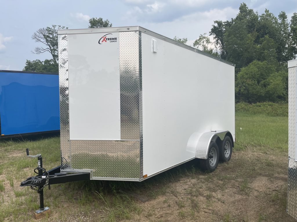 7 x 14 White Cargo Trailer | Xtreme Cargo Enclosed Trailer with 7 Foot Height