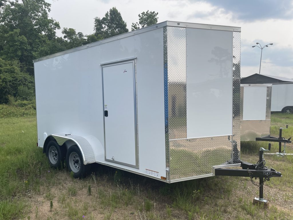 7 x 14 White Cargo Trailer | Xtreme Cargo Enclosed Trailer with 7 Foot Height