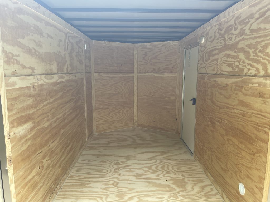 6 x 12 Single Axle Xtreme Cargo Trailer with Ramp Door – White Poly Core Exterior