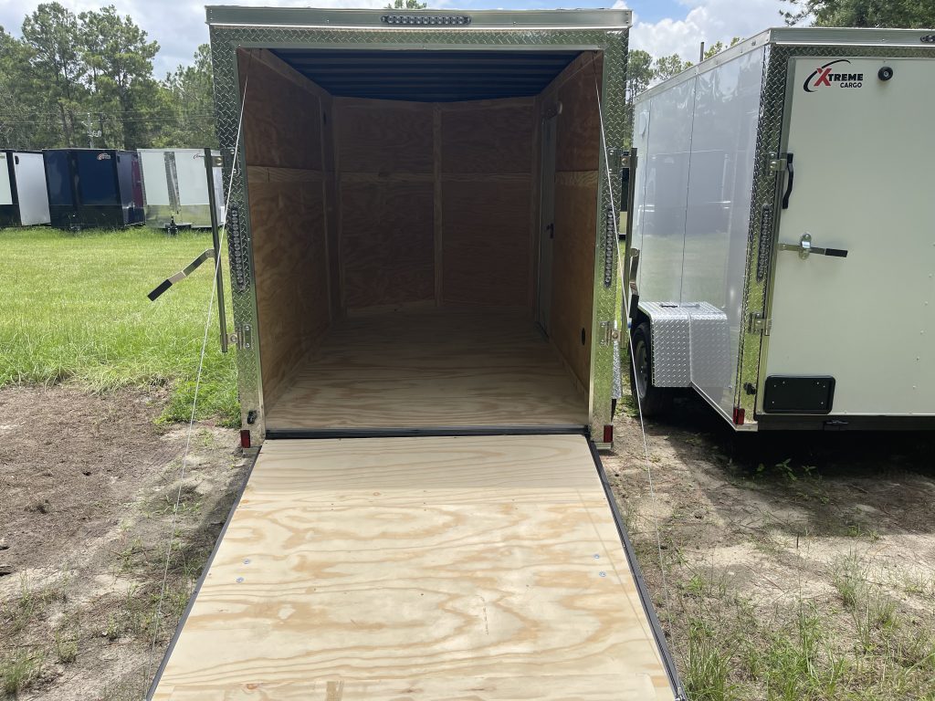 6 x 12 Black Single Axle Enclosed Cargo Trailer