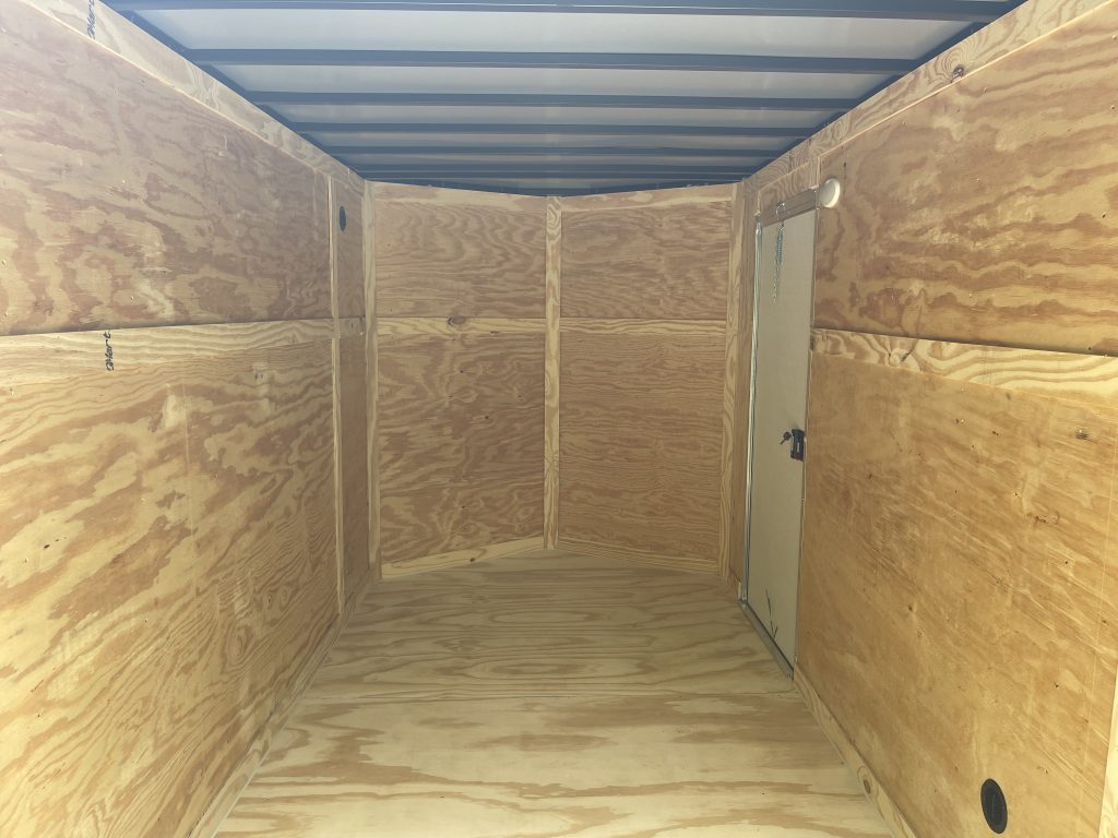 6 x 12 Black Single Axle Enclosed Cargo Trailer