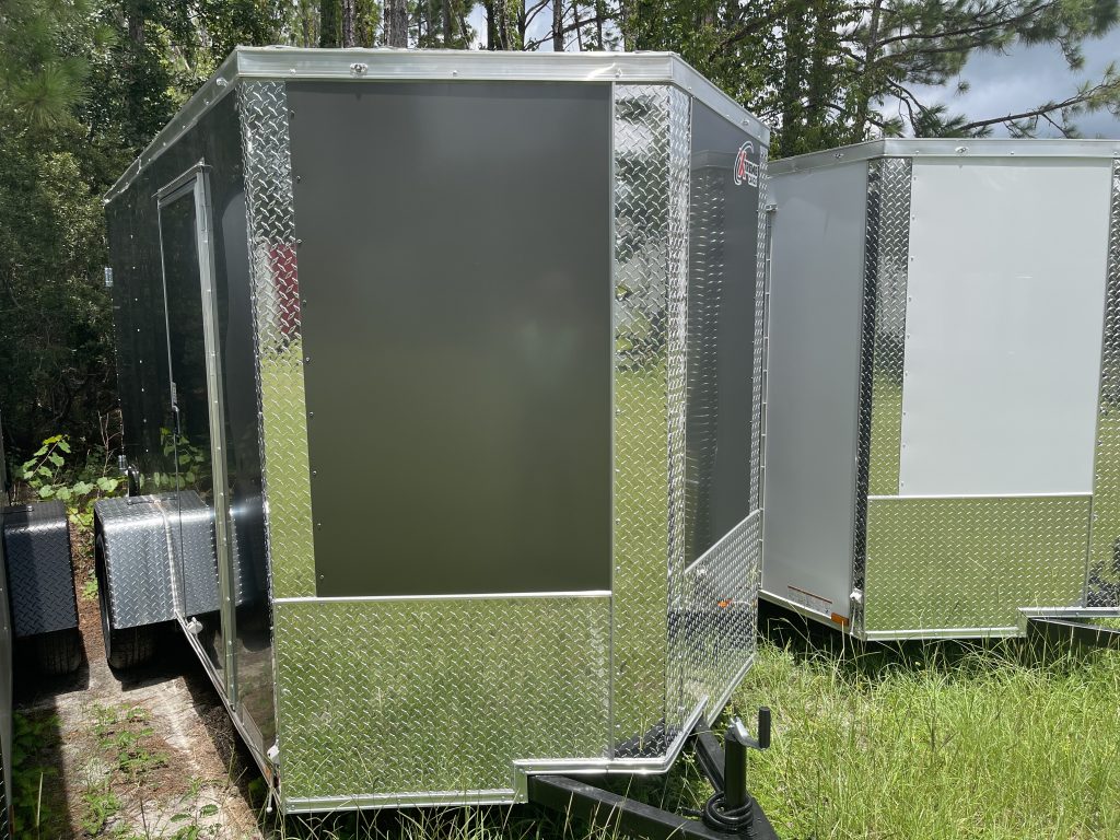 6 x 12 Charcoal Gray Single Axle Enclosed Cargo Trailer