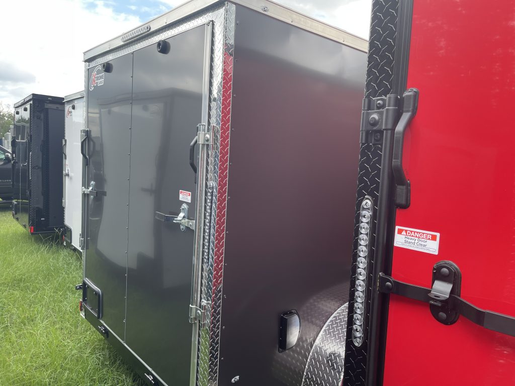 6 x 12 Charcoal Gray Single Axle Enclosed Cargo Trailer