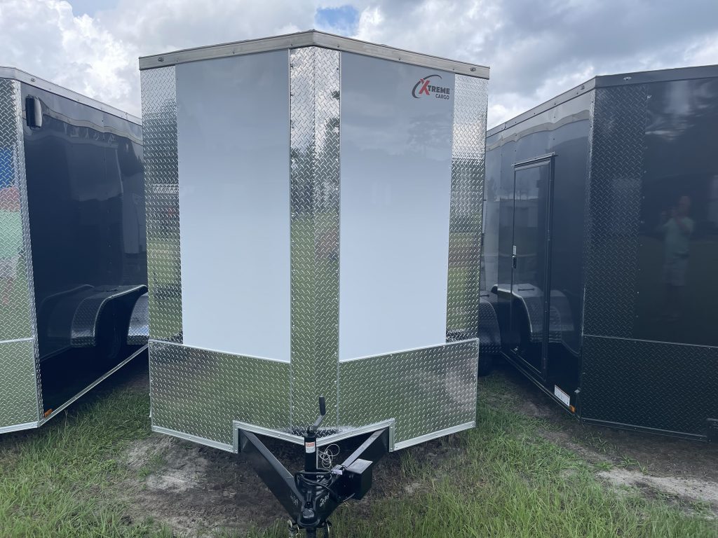 6 x 12 Tandem Axle White Enclosed Cargo Trailer