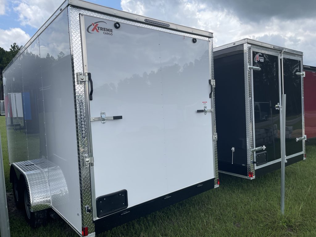 6 x 12 Tandem Axle White Enclosed Cargo Trailer