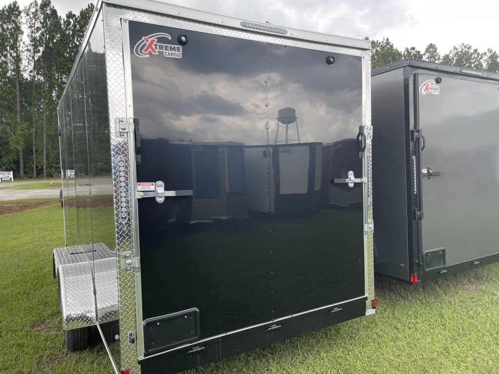 6 x 12 Black Single Axle Enclosed Cargo Trailer