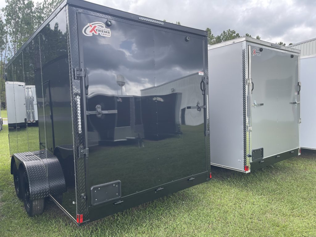 7 x 14 Blacked Out Edition Cargo Trailer for Sale – Xtreme Tandem Axle Enclosed Trailer