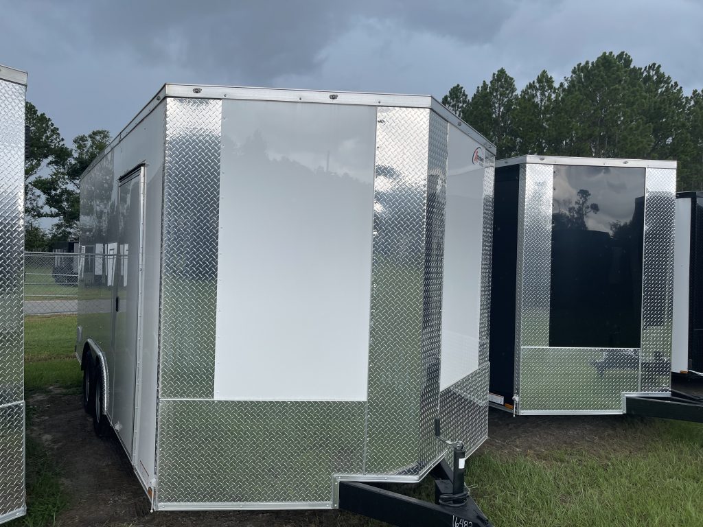 8.5 x 16 White Xtreme Cargo Trailer for Sale – Heavy-Duty Tandem Axle Enclosed Trailer