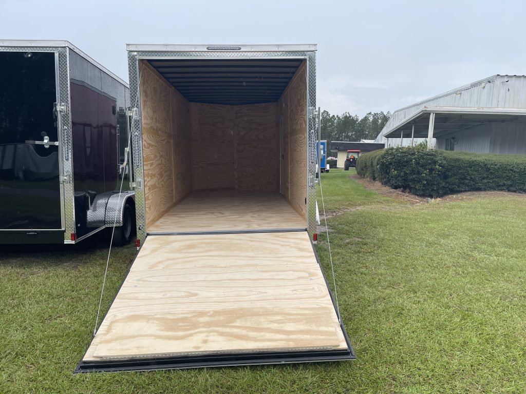 6 x 12 Tandem Axle White Enclosed Cargo Trailer