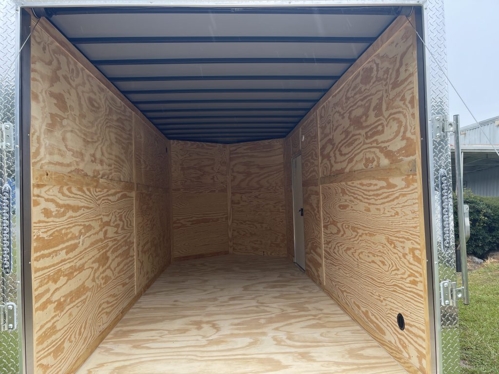 6 x 12 Tandem Axle White Enclosed Cargo Trailer