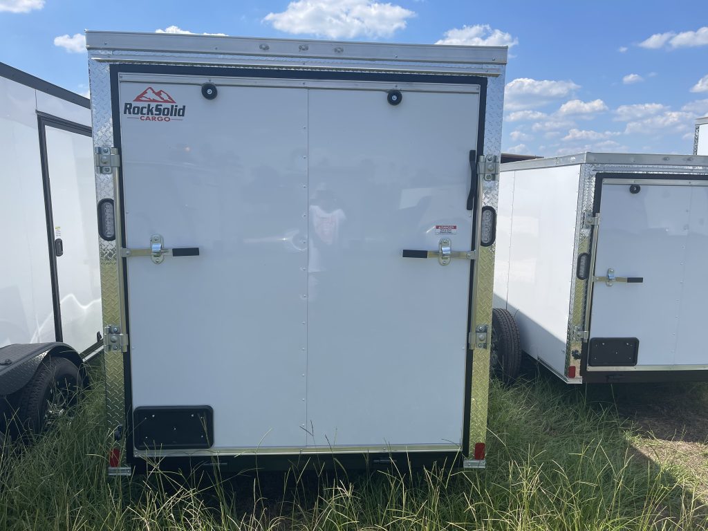 6×12 Single Axle White Poly Core Cargo Trailer