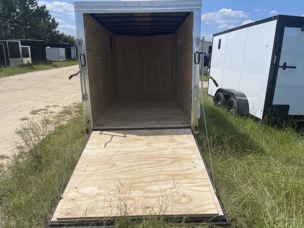 6×12 Single Axle White Poly Core Cargo Trailer