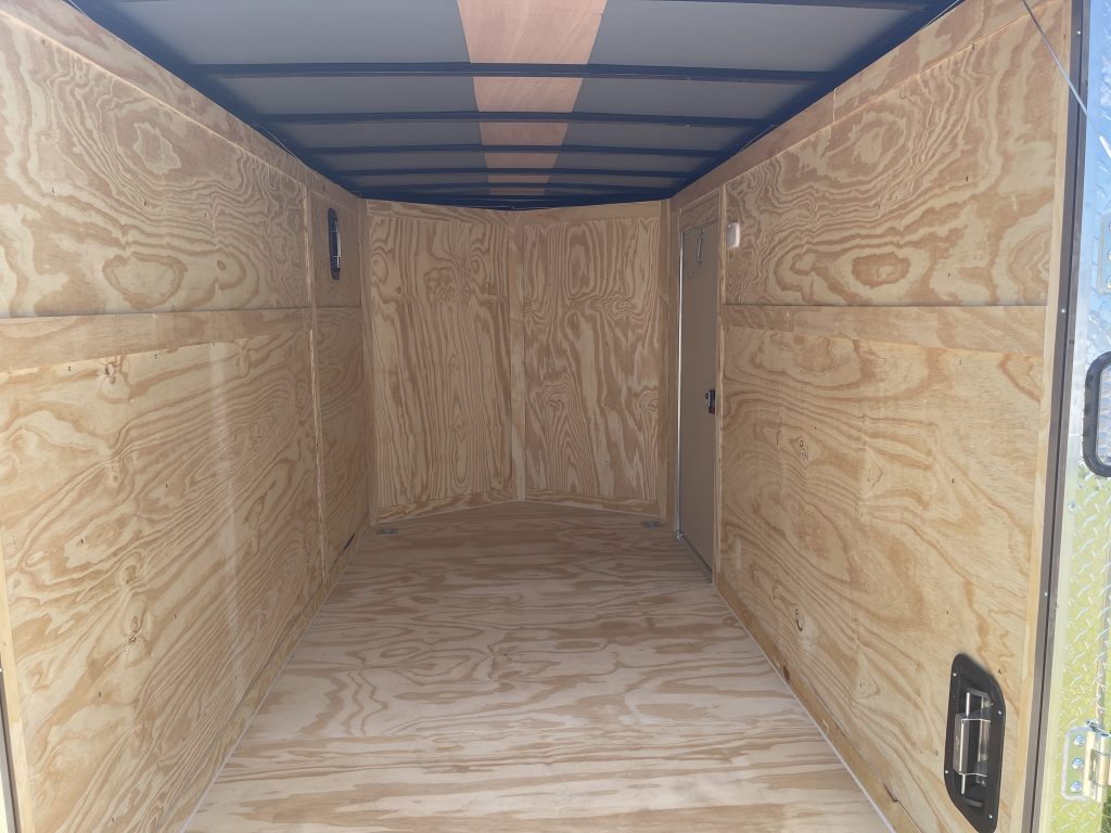 6×12 Single Axle White Poly Core Cargo Trailer