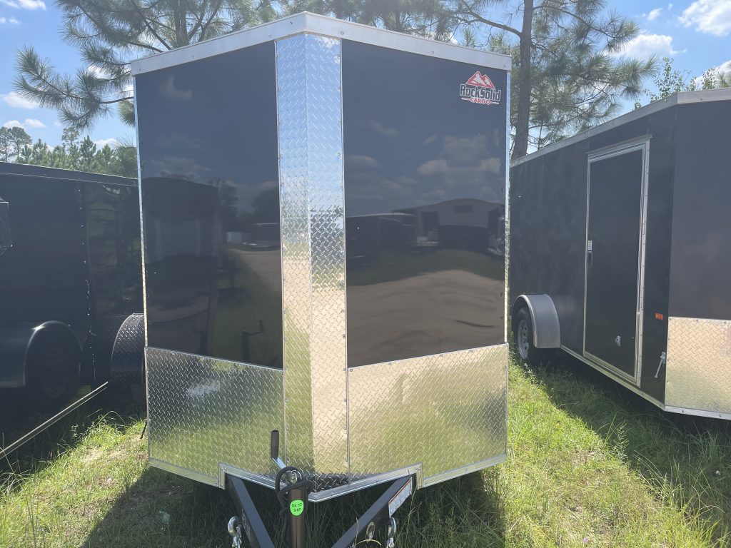 6×10 Single Axle Black Poly Core Cargo Trailer