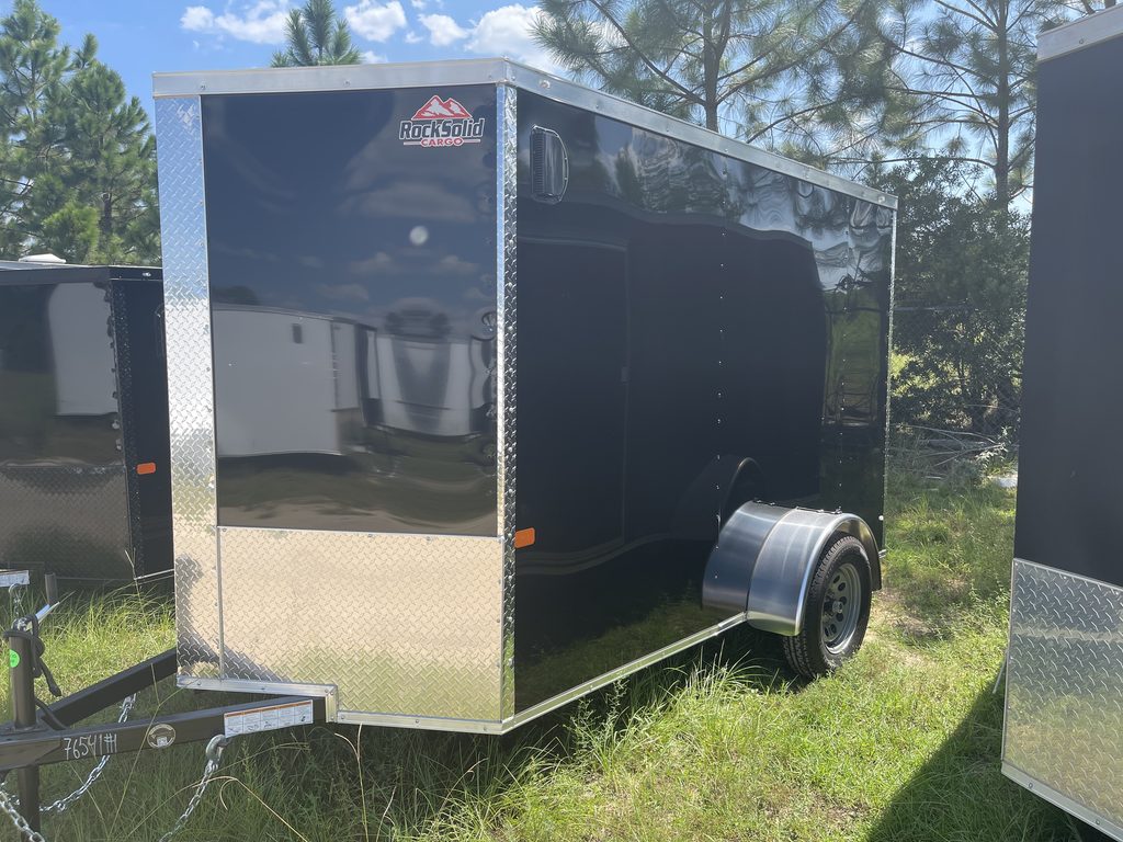 6×10 Single Axle Black Poly Core Cargo Trailer