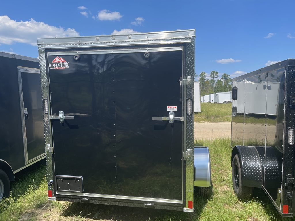 6×10 Single Axle Black Poly Core Cargo Trailer