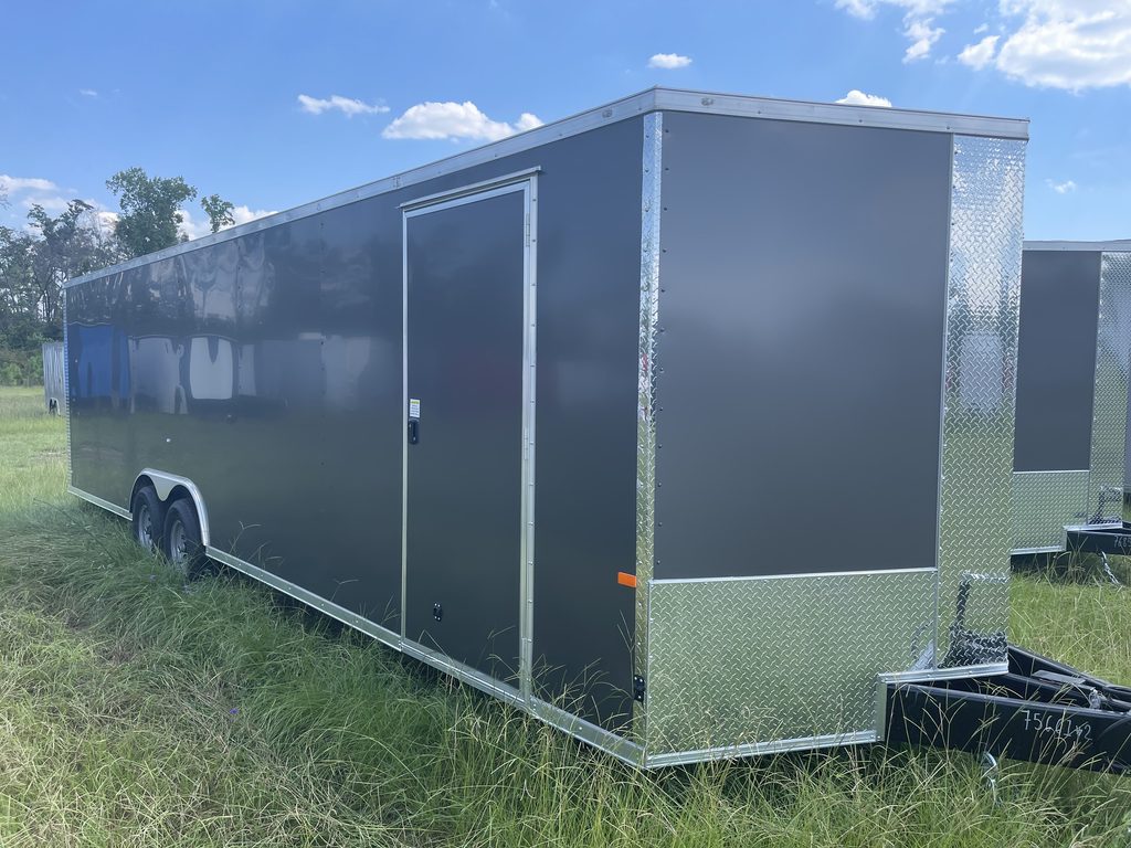 8.5×28 Rock Solid Trailer – Charcoal Gray Poly Core