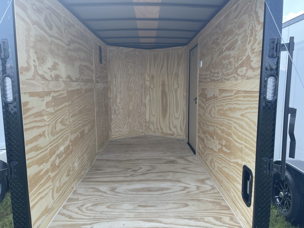 6×12 Tandem Axle White Rock Solid Cargo Trailer – Blackout Edition