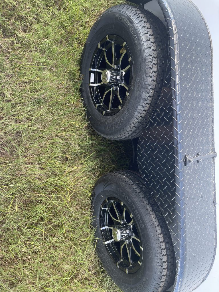 6×12 Tandem Axle White Rock Solid Cargo Trailer – Blackout Edition