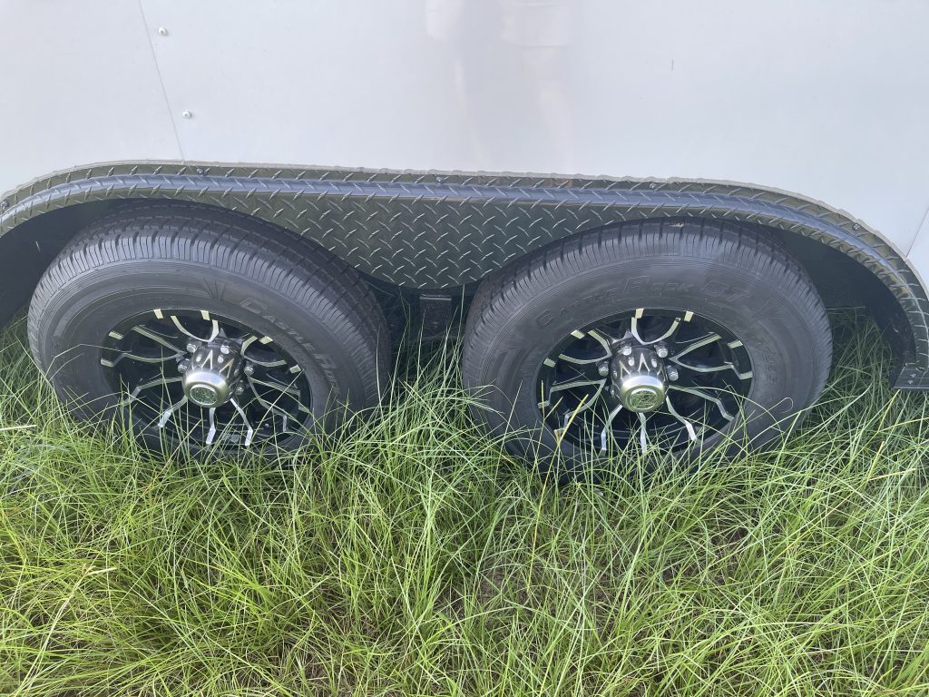 8.5×24 White Rock Solid Cargo Trailer with Blackout Special