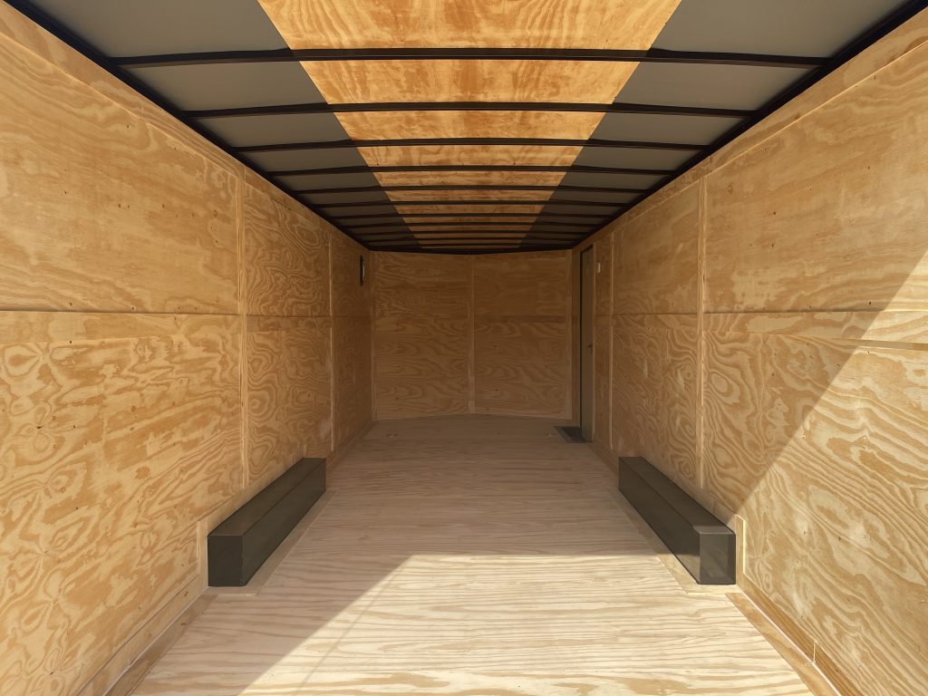 8.5×24 White Rock Solid Cargo Trailer with Blackout Special