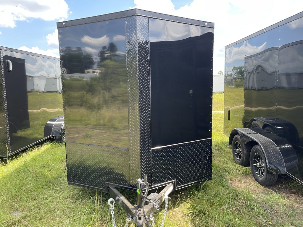7×14 Black Rock Solid Cargo Trailer – Blackout Special Edition