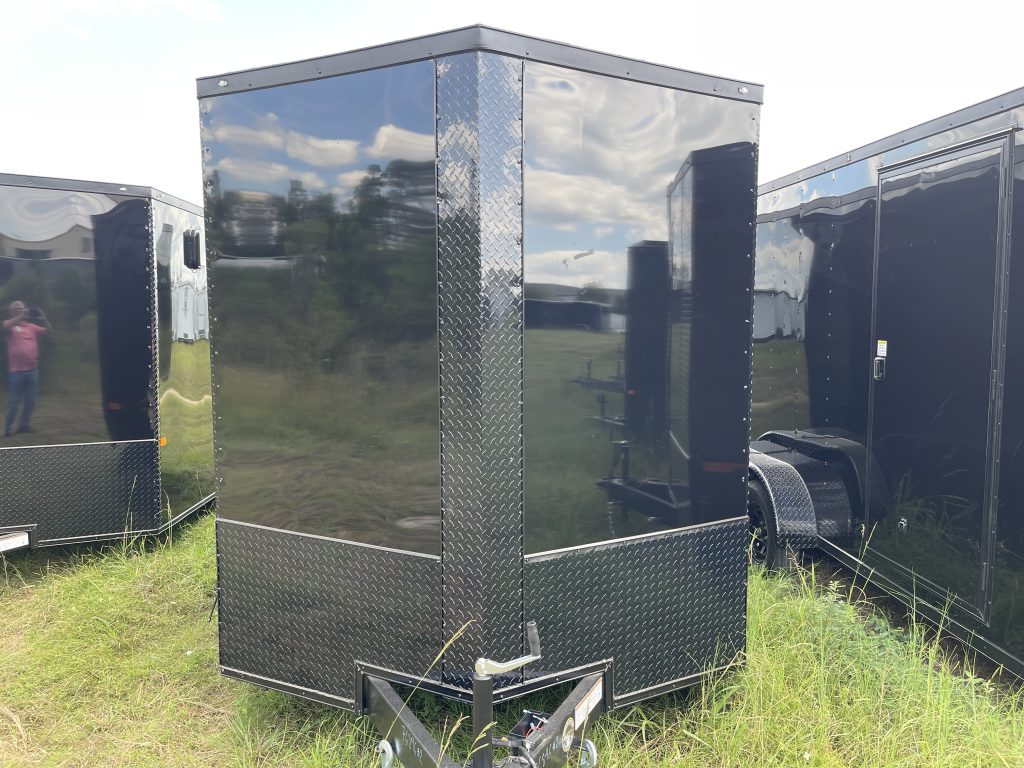 7×16 Black Rock Solid Cargo Trailer – Blackout Special Edition