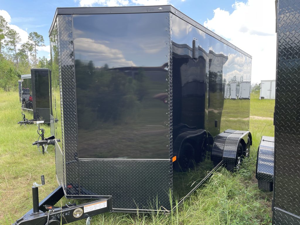 7×16 Black Rock Solid Cargo Trailer – Blackout Special Edition