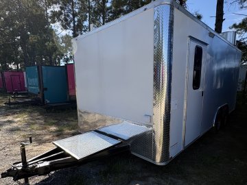 8.5′ x 20′ Quality Cargo Flat Front Concession Trailer for Sale in Douglas, GA – $27,995